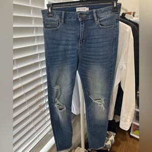 Cello skinny jeans - stretchy - raw hem